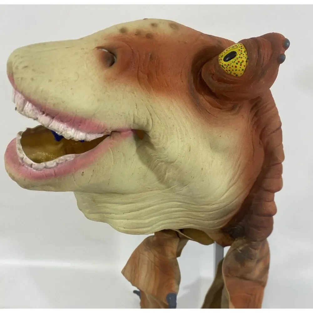 Vintage Star Wars Episode 1 Jar Jar Binks PVC Rubber Don Post Costume Mask 1999